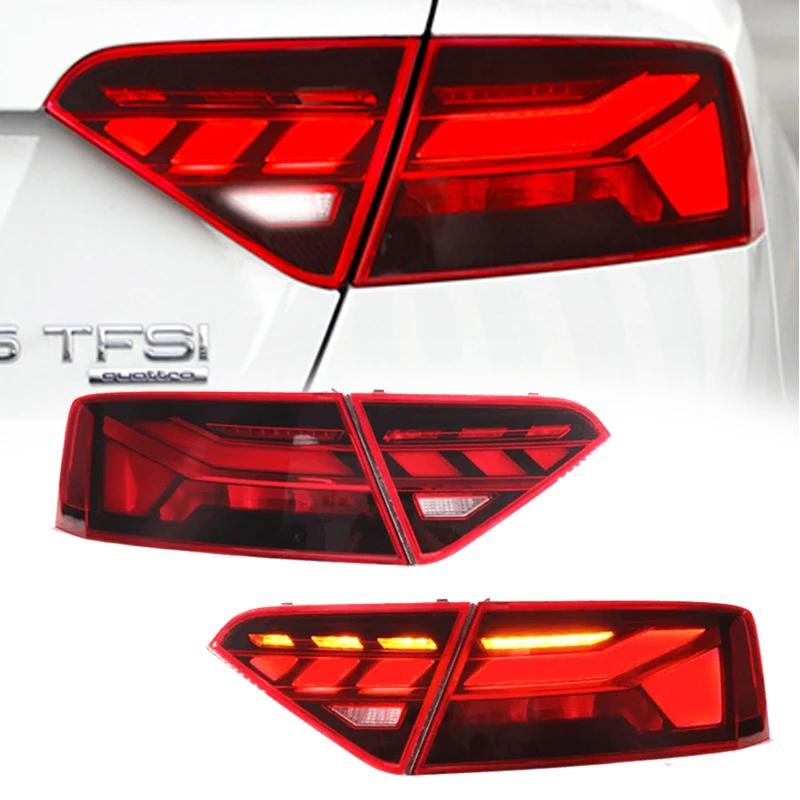 

Автостайлинг, задние фонари для AUDI A5 2008-2016 S5, все светодиодный, анимация, динамические ходовые огни поворота, автомобильные аксессуары