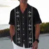 Simple Fashion Men's Shirt 3d Print Short Sleeved Shirts For Men Hawaiian Shirts Beach Casual Male Clothing 2024 New Lapel Shirt 1