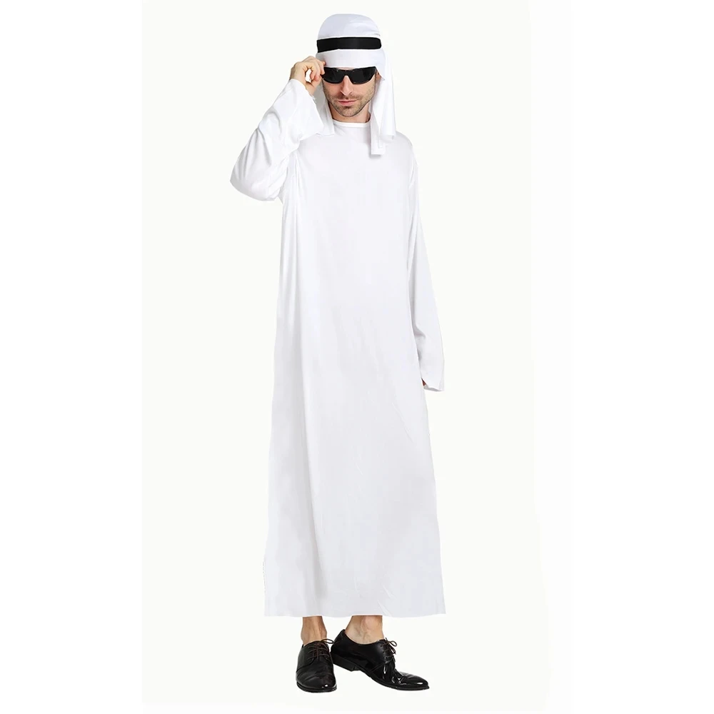 Men Arabia Arab Sheikh Costume Shepherd Arabian Prince Cosplay for Adult Fantasia Purim Halloween Costumes