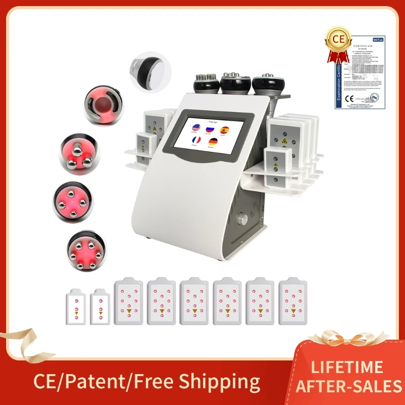 6 в 1, многофункциональный ультразвуковой кавитационный массажер для похудения