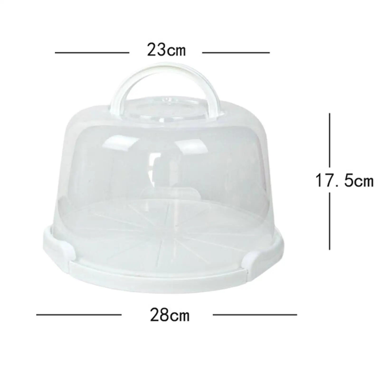 Cake Carrier with Lid and Handle Dustproof Round Cake Cover Portable Cake Box for Doughnuts Camping Desserts Cookies Dishes 6