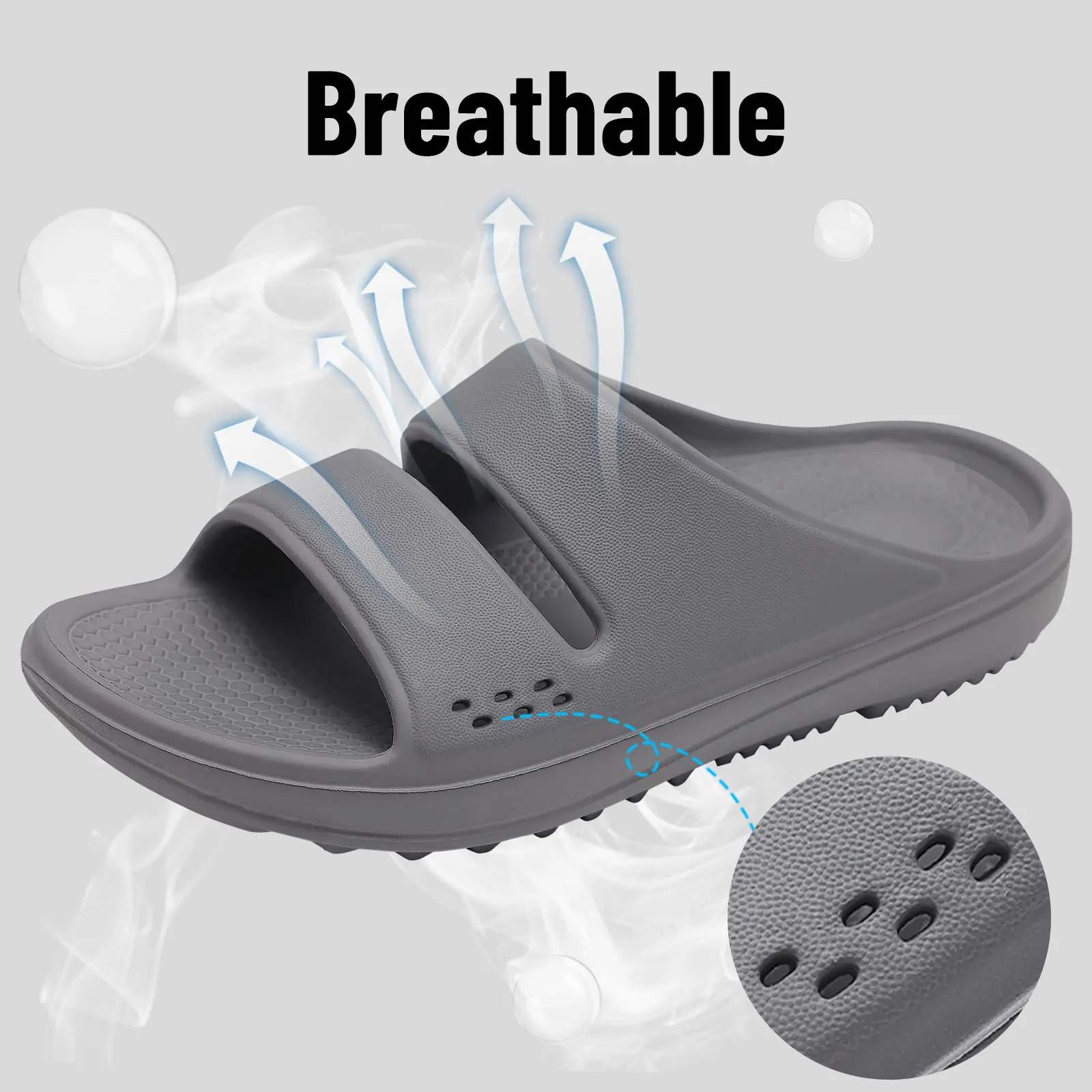 Bebealy Women Slippers Summer Outdoor Platform Slippers Soft Insole Orthotic Cloud Slippers Outdoor Deep Heels Waterproof Slides