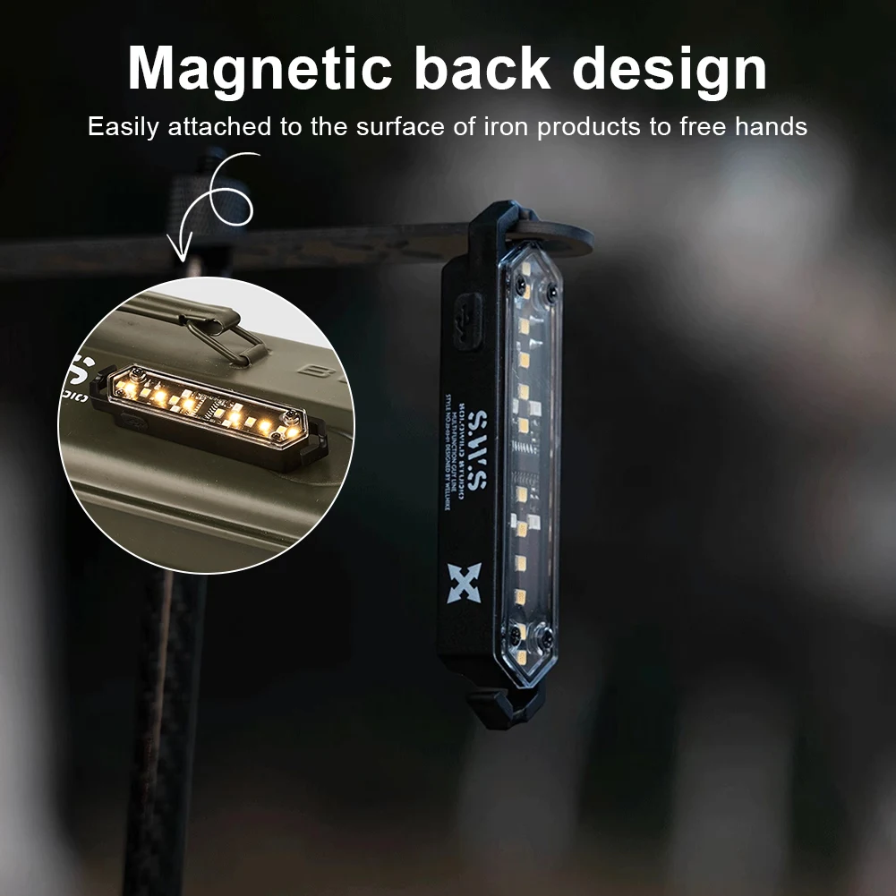 Wind Rope Buckle Light IPX4 Waterproof Tent String Lamp Stepless Dimming Wind Rope Decoration Light for Outdoor Camping Picnic