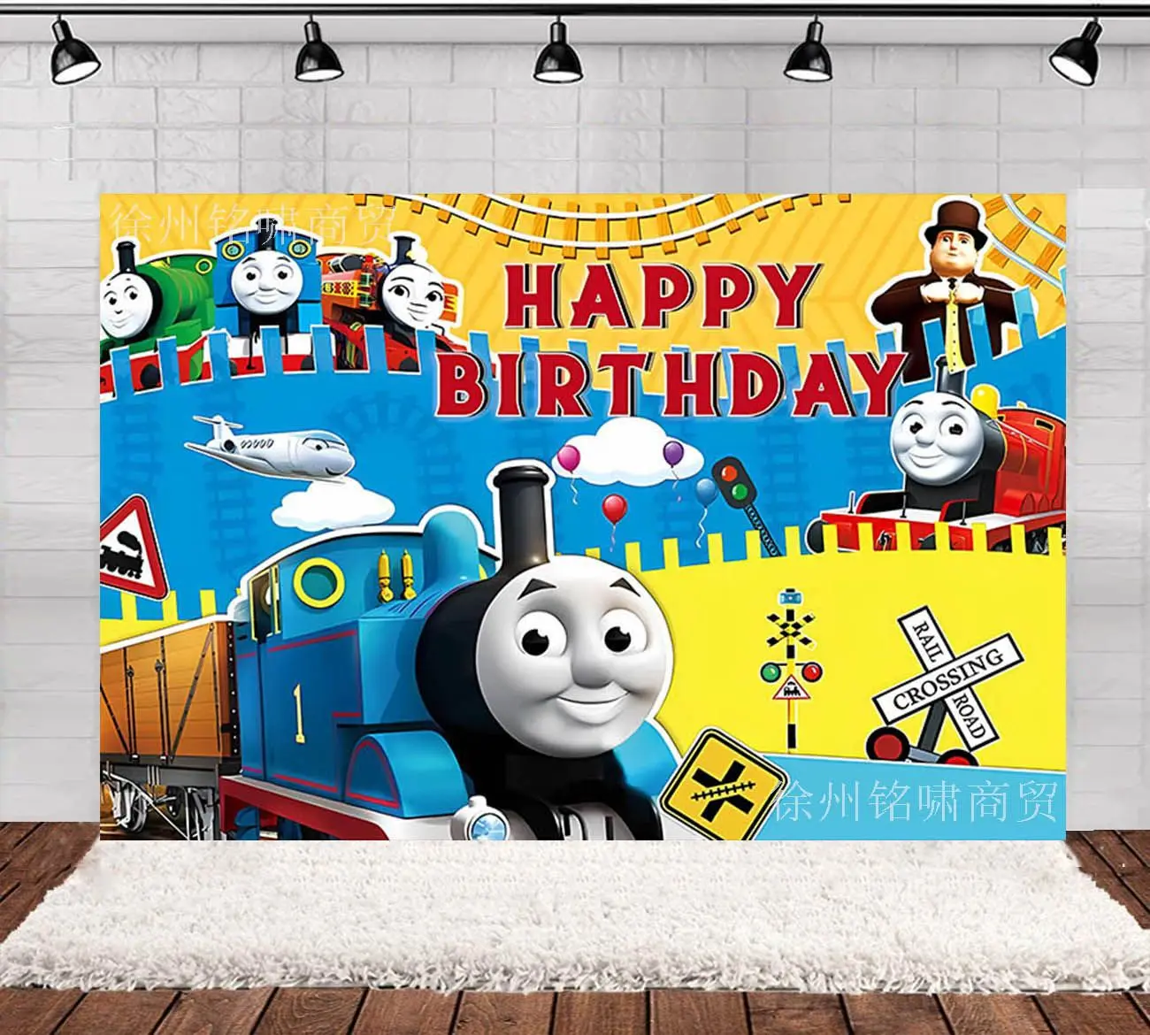 Thomas der Panzer Motor Geburtstag Party Geschirr Banner Kuchen Einweg Hängende Flagge Luftballons Thomas Zug Hintergrund Dekoration – Detail 7