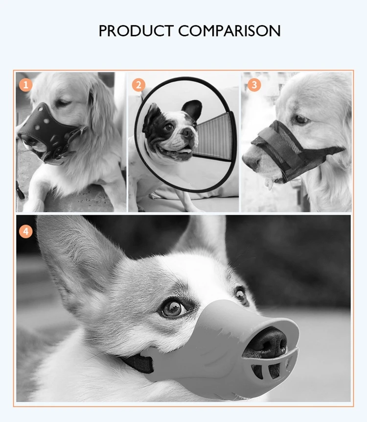Pet Dog Muzzles Adjustable French Bulldog Muzzle For Anti Stop Barking