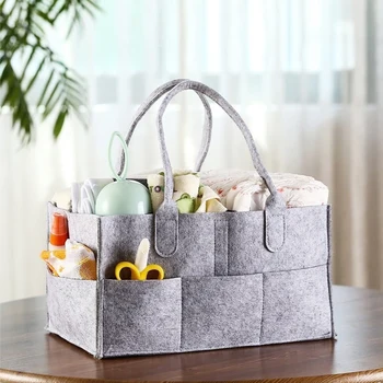 Borsa Porta Pannolini Multifunzione per Neonati, Borsa per la Mamma, Organizer per Fasciatoio e Auto, Scatola Contenitore per Essenziali per la Culla, Borsa Fasciatoio