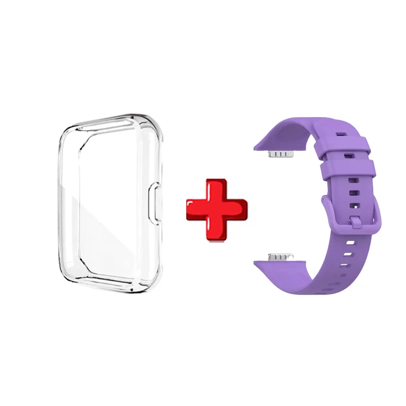 Silicone Strap with Transparent TPU Protective Case