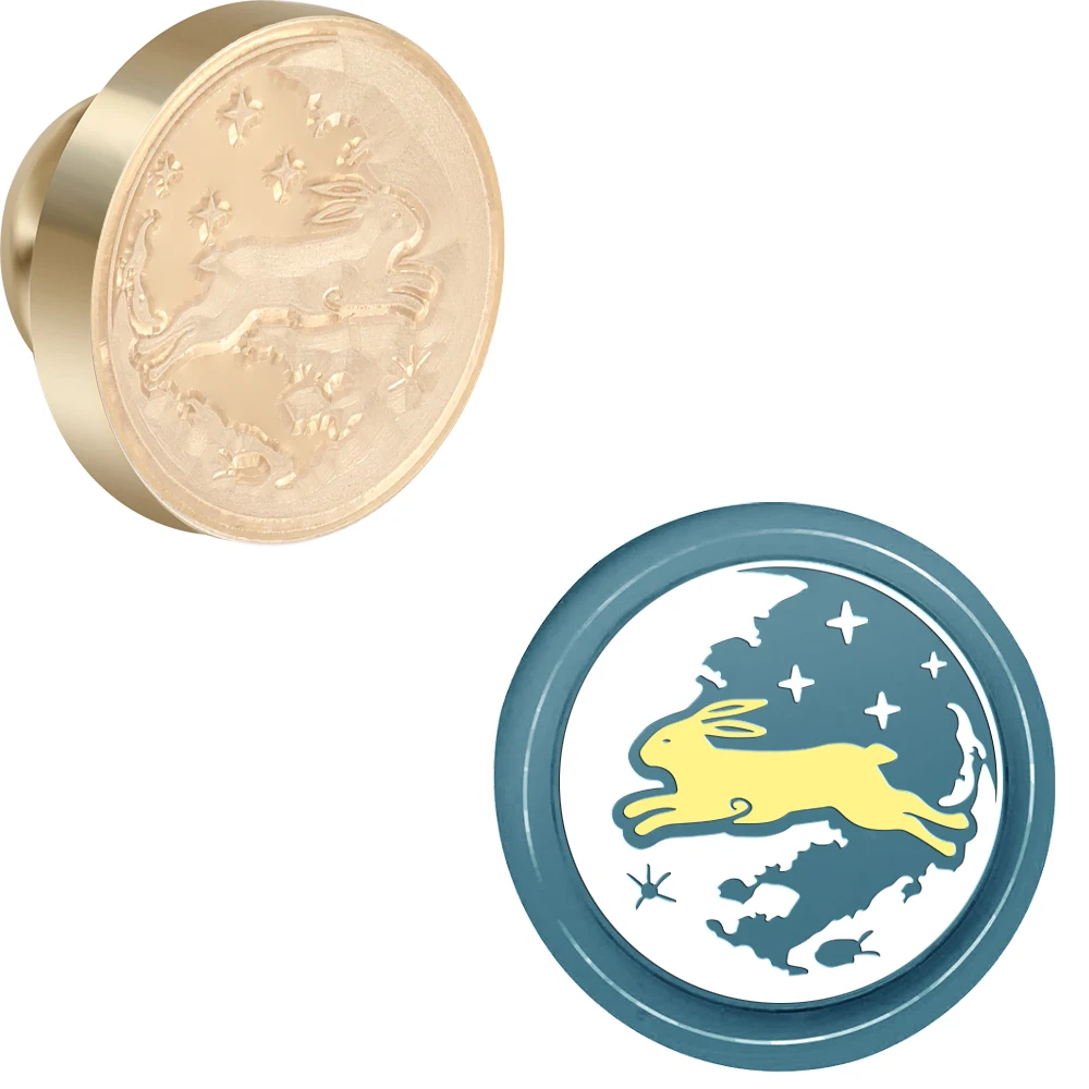 

Rabbit Wax Seal Stamp Diy Craft Supplies Scrapbooking Christmas Wedding Invitation for Decoration Wine Bags, Notebooks, Gifts