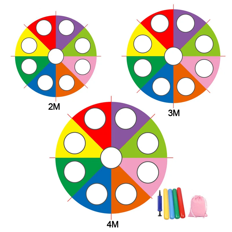 Children Game Sensory Outdoor Toys Whack A Mole Rainbow Umbrella Kids Kindergarten Fun Sports Parachute Parent-child Interaction