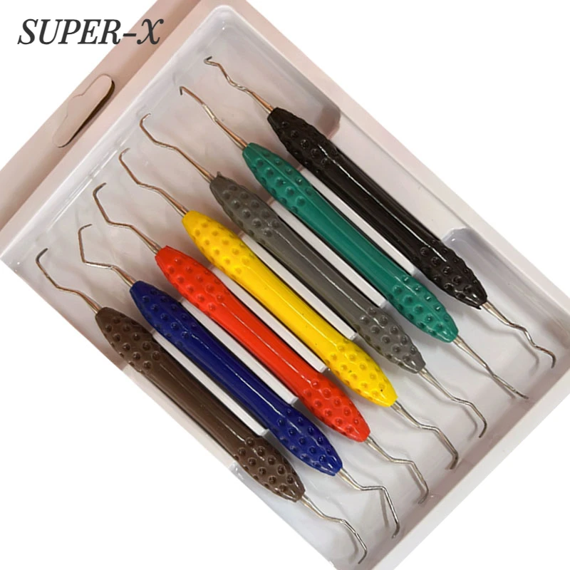 7PCSsetDentalGraceyCurettePeriodontalBoneCurettesPerioDental
