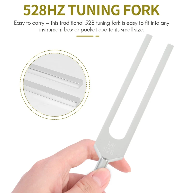 Tuning Fork 528HZ Tuner with Mallet Set for Healing Nervous System Reliever Stress Health Care Sound Therapy Healing Chakra 2