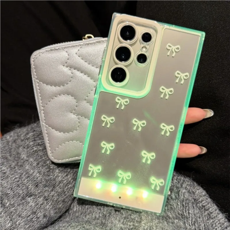 Luminous Flash Bow Fashion Phone Case Cover