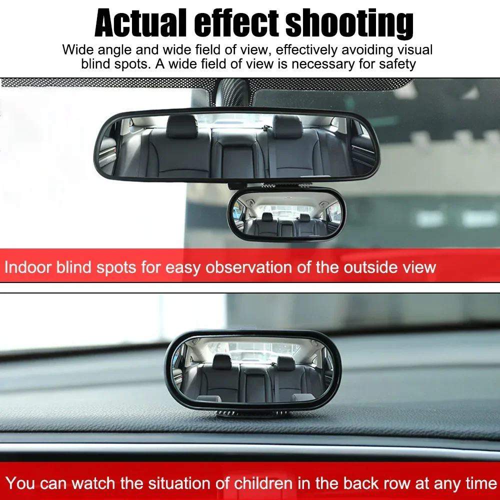 ABS and Glass Car Blind Spot Mirror for Wide Angle View