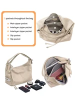 Zency-Sac Hobo en Cuir group pour Femme, Sac à Main à Pompon Blanc, Sac à Bandoulière Rouge Classique, Sac à Main initié Lady, 100%, 2024 4