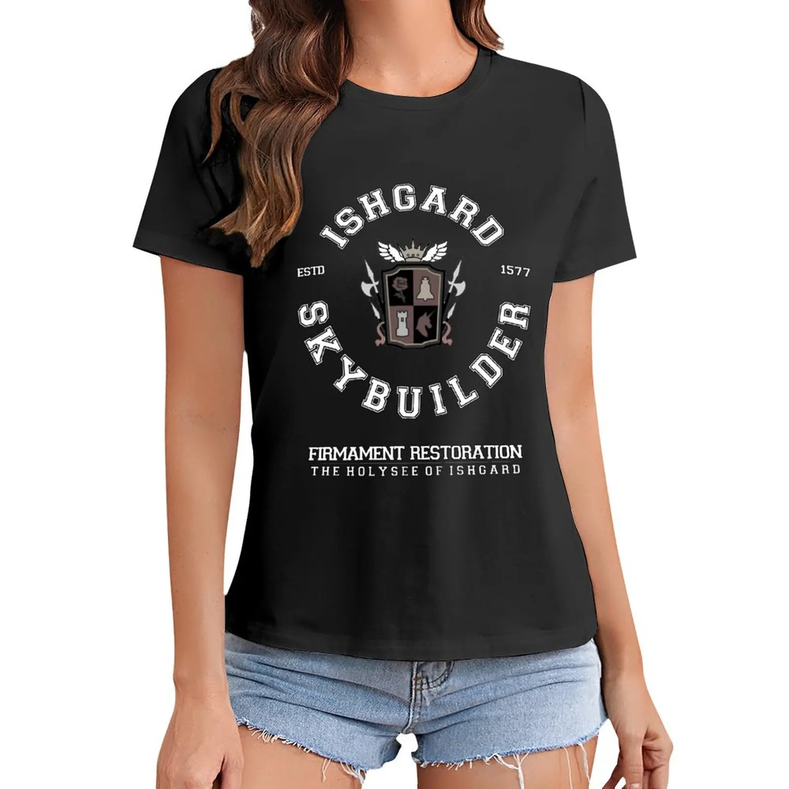 

Skybuilders - Ishgard Restoration FFXIV T-Shirt funnys sports fans T-shirt Women