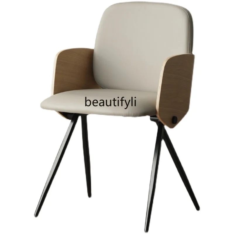 

HJ Minimalist Light Luxury Dining Chair Simple Modern Hotel Restaurant Home Armchair