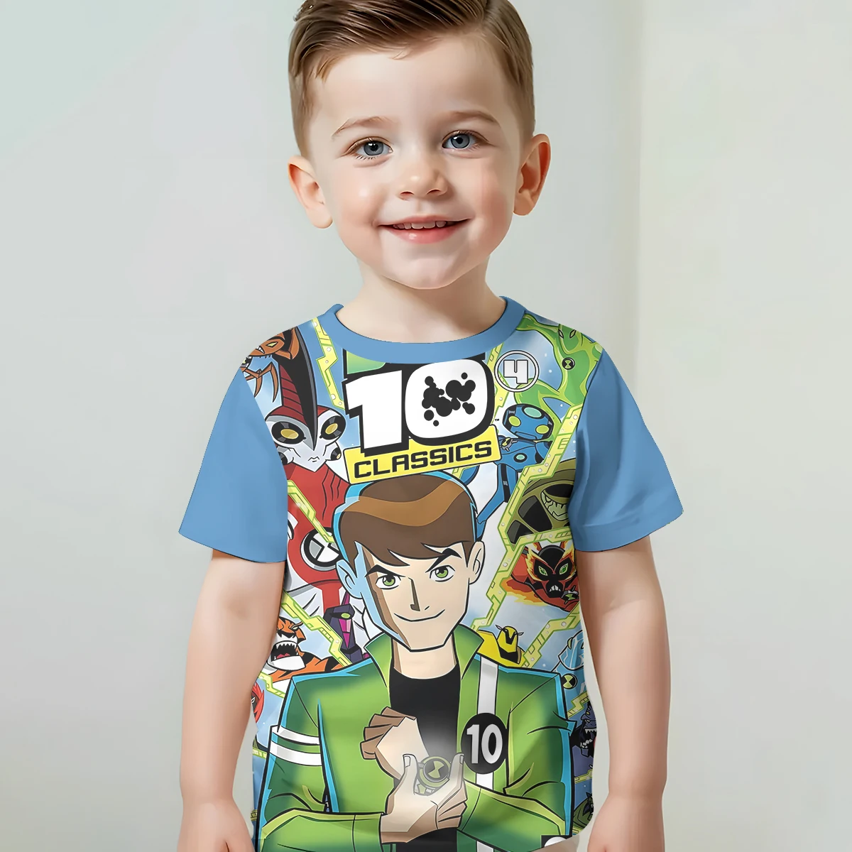 Ben Tennyson 10 T 3D Print Baby Clothing 5 to 14 Years Male Outdoor Clothes for Children Boy Girl Child T-Shirt Top Shirts 6