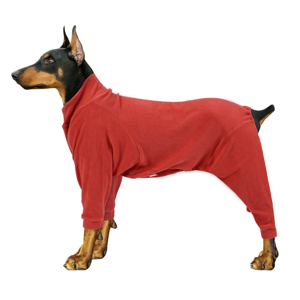 thumbnail image 1 of Abrigos de invierno para perros Mono polar cálido de 4 patas para perros pequeños, medianos y grandes Traje para perros para clima frío Traje de nieve para perros con cubierta de cuerpo completo, 1 of 5