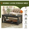 Coffee Table,43" Living Room Coffee Table with Storage Shelf, Center Table for Living Room, Bedroom, Office and Balcony, Black 5