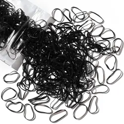 Variety Pack of Colorful Soft Elastic Hair Ties - 500 Pieces (Black Color)