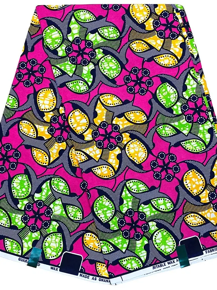 New Best African Wax Fabric fashion Ankara Polyester Material For Sew 6yards