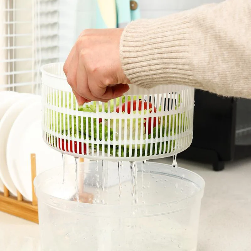 Salad spinner fruit vegetable drier storage basket 1pc kitchen tools
