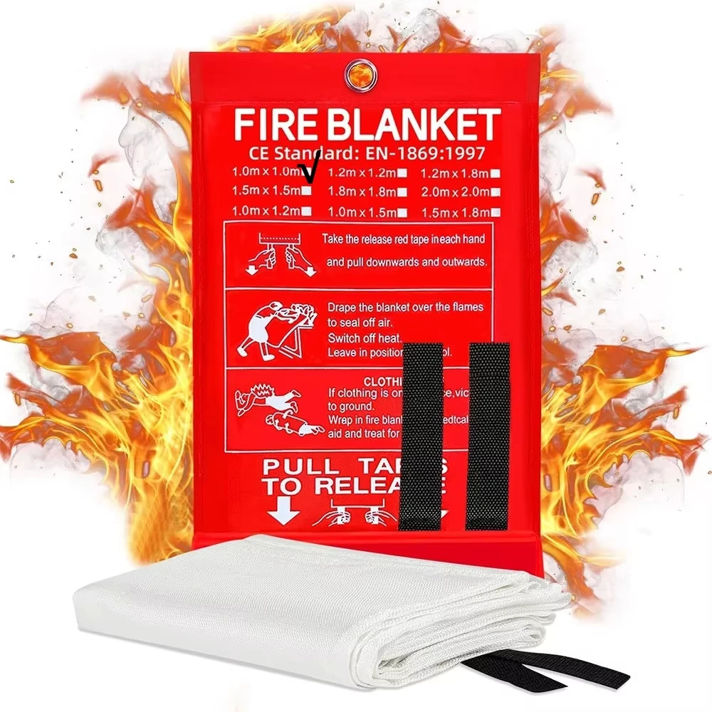 Emergency portable fire extinguisher fire mat fire blanket safety cover survival shelter fire blanket