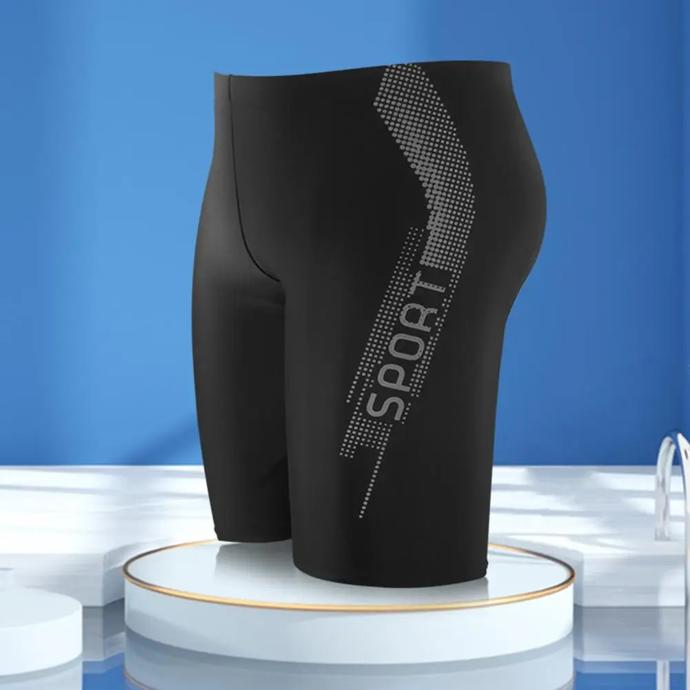 

Swimming Trunks Sweat Absorption Print Stitching Male Bathing Suit Shorts Mid-rise Quick Drying Swim Shorts Beachwear