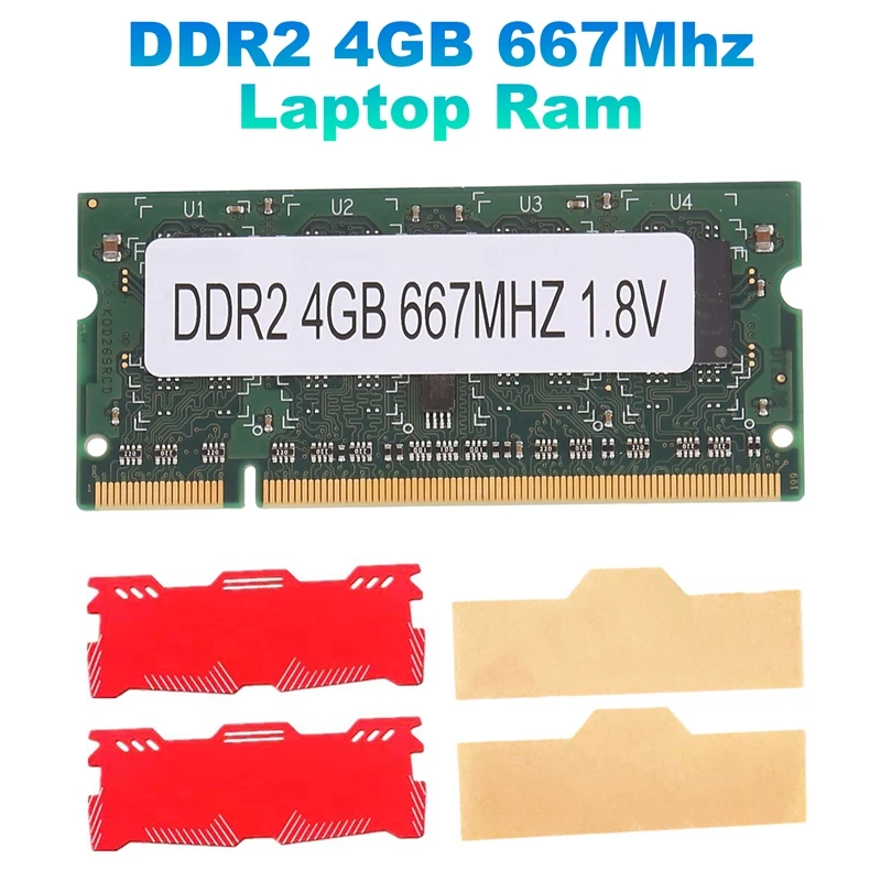 

Оперативная память для ноутбука 4 Гб DDR2 + охлаждающий жилет PC2 5300 SODIMM 2RX8 для памяти ноутбука AMD