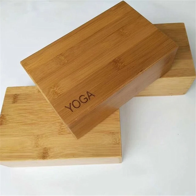 Bamboo yoga block Bamboo wood Yoga block Cork Yoga block Solid