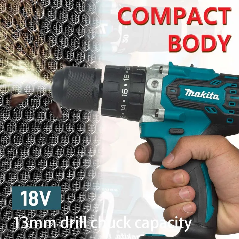 Makita rechargeable impact drive drill DDF487 13mm handheld brushless motor 18V wireless lithium power tool 2