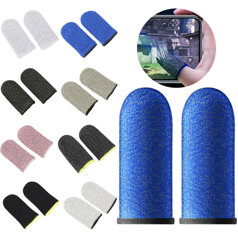 20/40PCS Gaming Finger Sleeve Breathable Fingertips For PUBG Mobile Games Touch Screen Finger Cots Cover Sensitive Mobile Touch