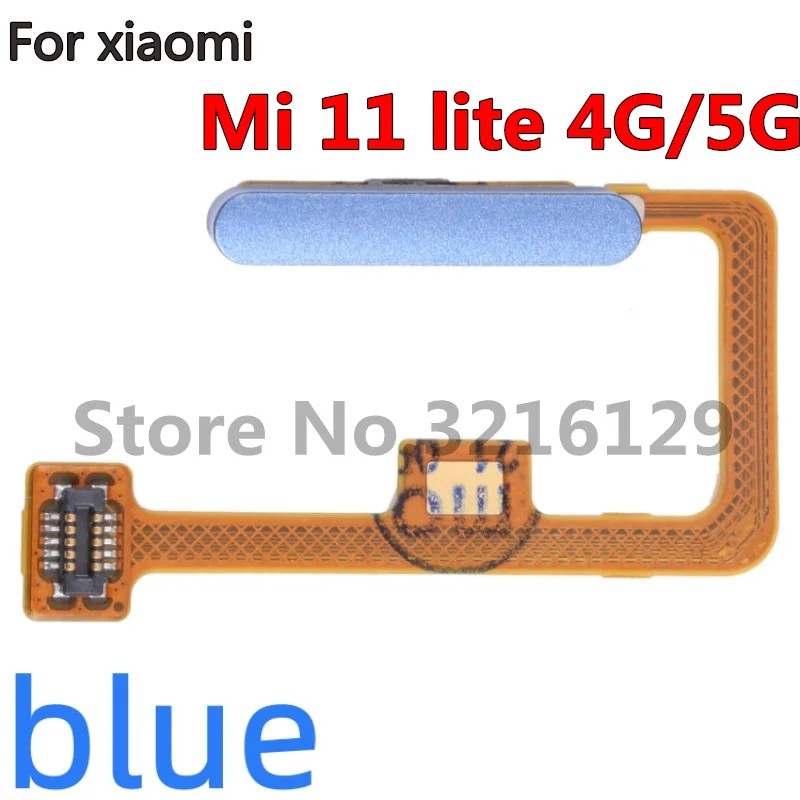 100% Original For Xiaomi Mi 11 Mi11 Lite 4G 5G Fingerprint Sensor Home Return Key Menu Button Flex Ribbon Cable
