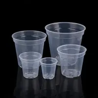 1PC DIY Planter Pot Transparent Plastic Round Starting Pot Anti-Deformation Large Capacity Orchid Nursery Container Garden 5