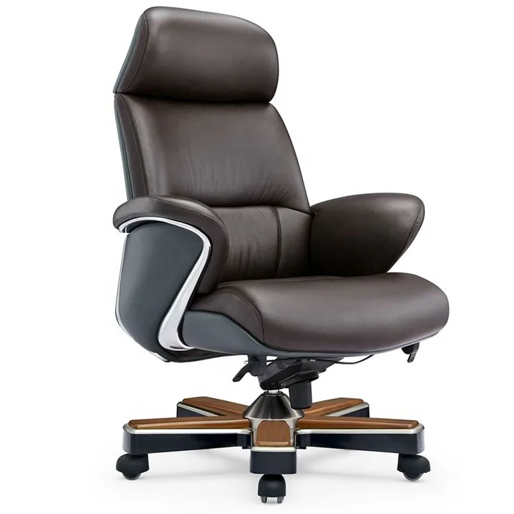 

Brown PU Leather Director Office Chair with High End Design Chair High Back Boss Executive Office Chair Leather