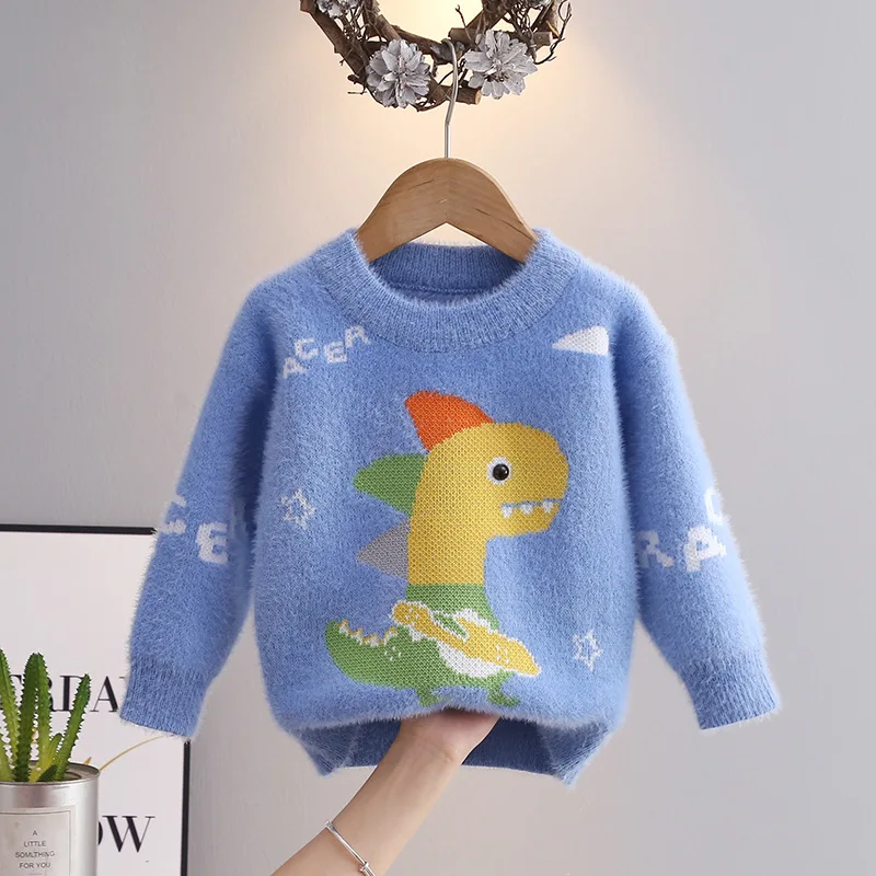 Boys Fleece Knit Pullover Sweater Autumn Winter