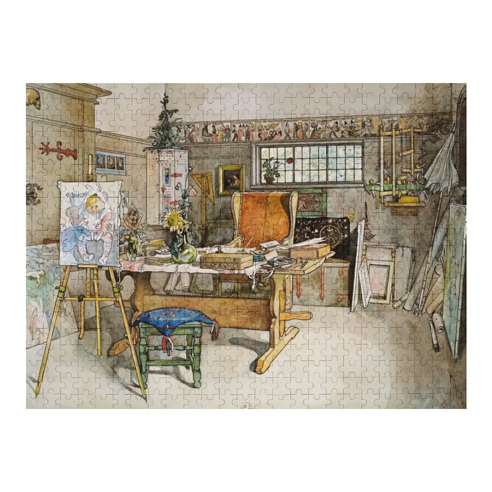 The Studio - Carl Larsson Jigsaw Puzzle Wooden Adults Customizable Gift Personalized Gifts Puzzle