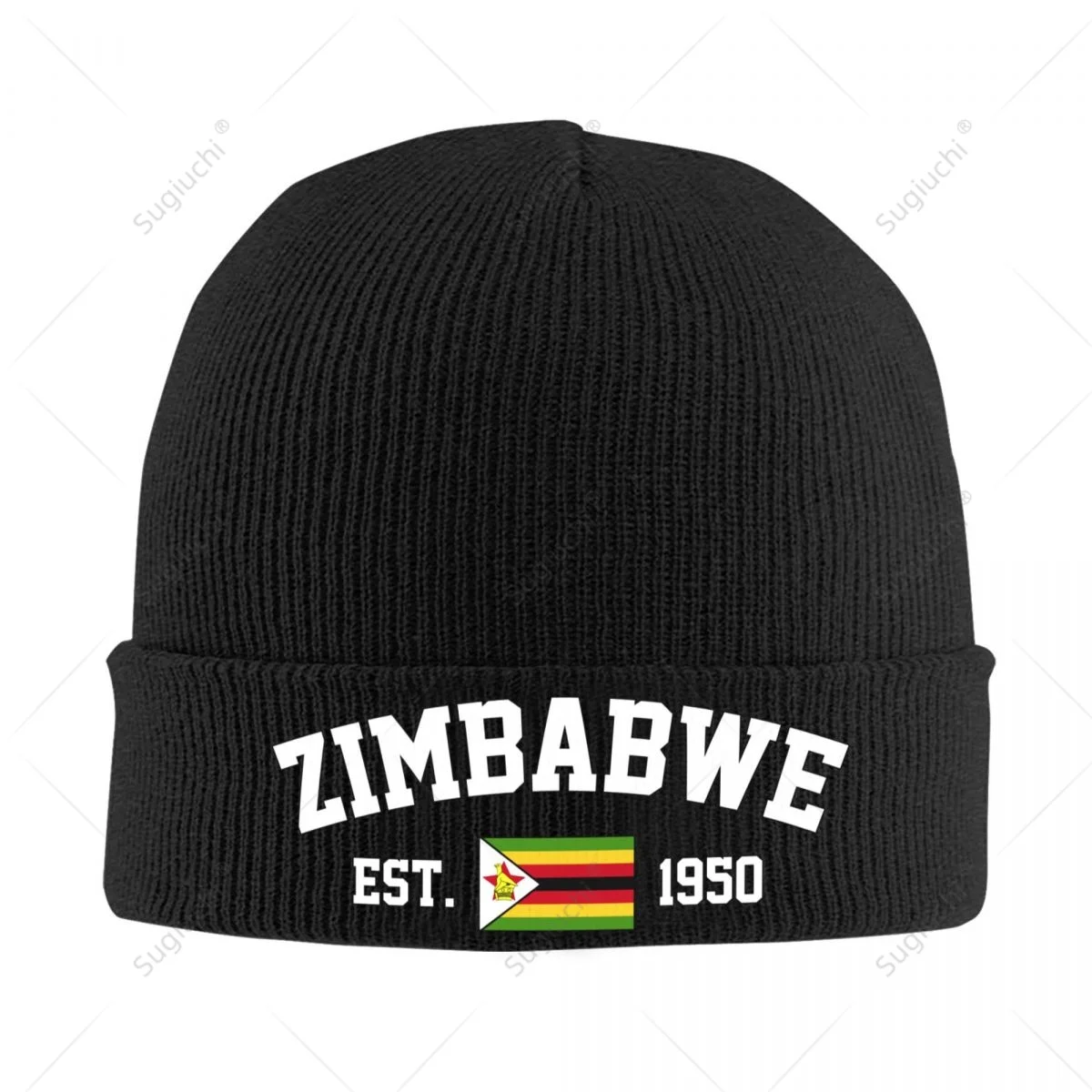 

Unisex Zimbabwe EST.1950 Knitted Hat For Men Women Boys Winter Autumn Beanie Cap Warm Bonnet