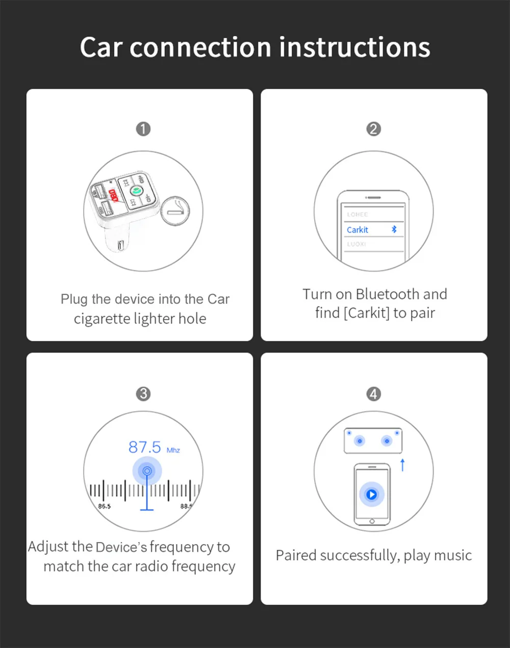 Fashion car Bluetooth MP3 hands-free B2 player