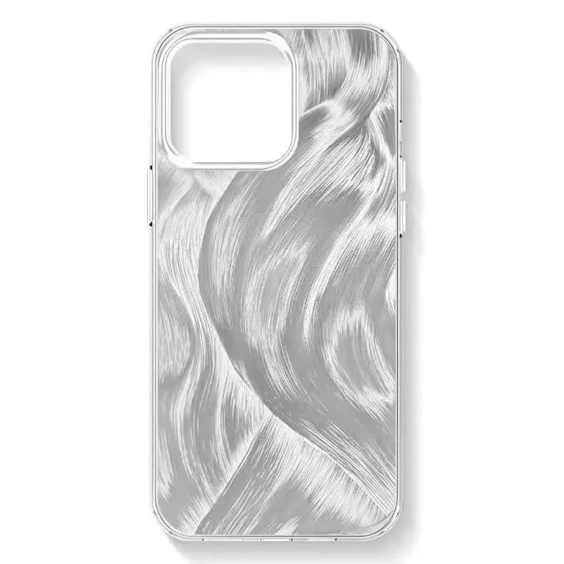 Luxury Laser Silver Gradient Anti-Fall Hard Phone Case