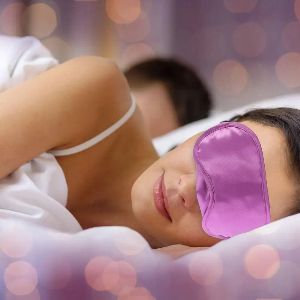 Sleep Eye Mask Satin Light Blocker Sensual Eyeshade Night Blindfold Mask Soft Eye Cover Portable Day Relaxing Eye Cover 5