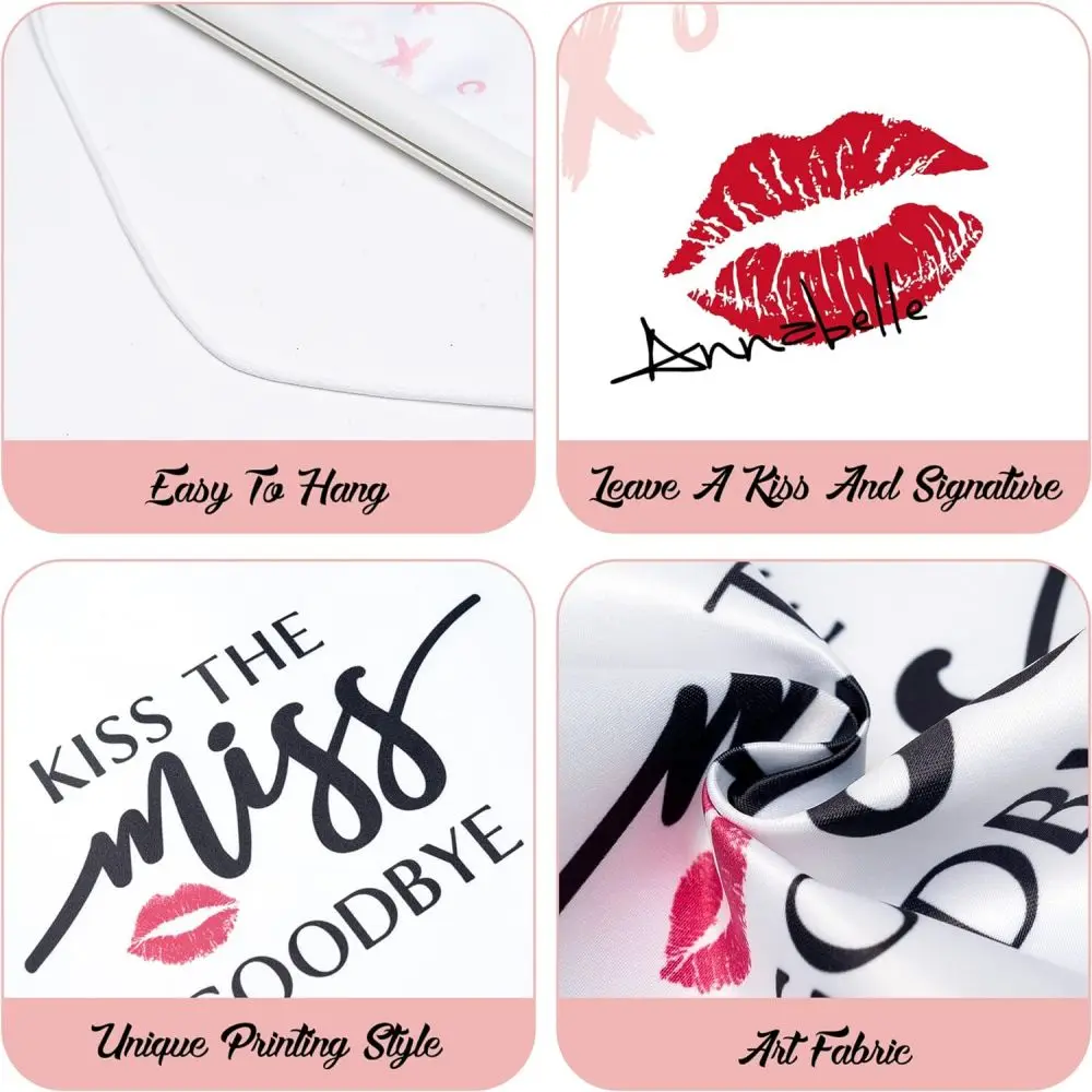 Wedding Signature Hanging Poster with Pen Bride to Be Guest Book Message Card for Bachelorette Party Games Picture Decoration