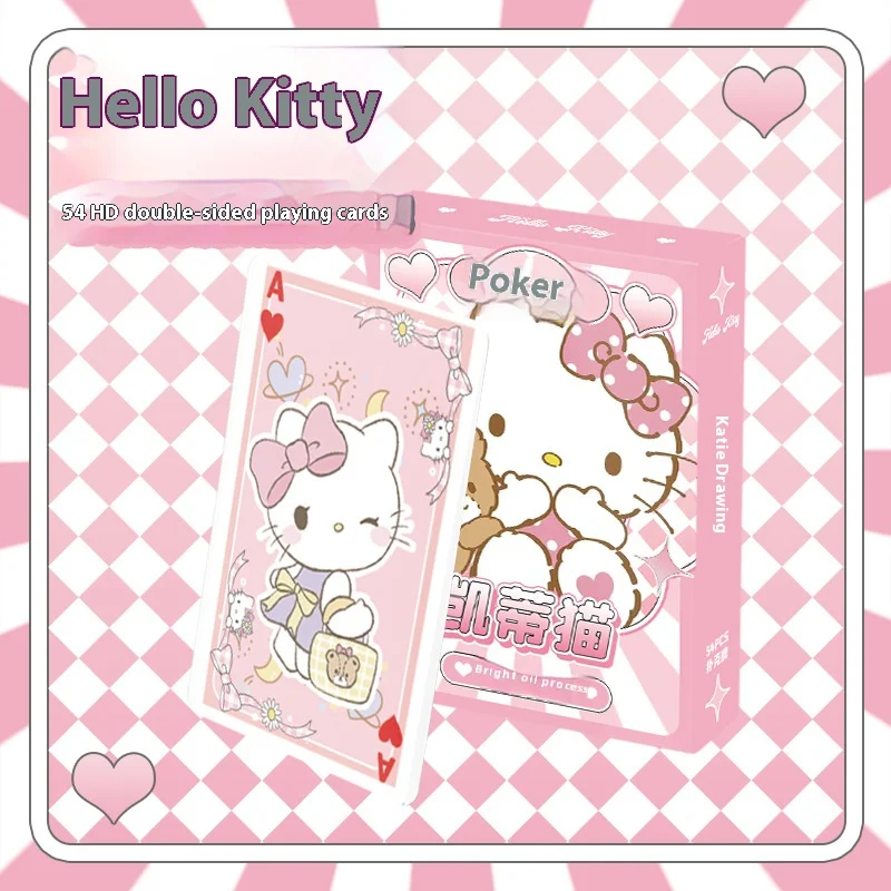 Sanrio Playing Card 1 Box 54 Sheets 57x87mm Anime Peripheral Board Game Toys Kuromi Card Games Playing Cards Toys for Couples 5