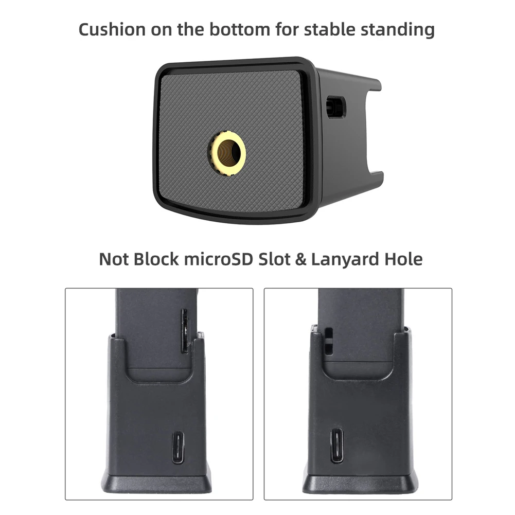 Camera Accessories Action Camera Accessories Handheld Gimbal Accessories Potable Gimbal Camera Type-C Charging Base 1/4 Mount Adapter for DJI POCKET 2/OSMO POCKET Accessories Cam Accessories