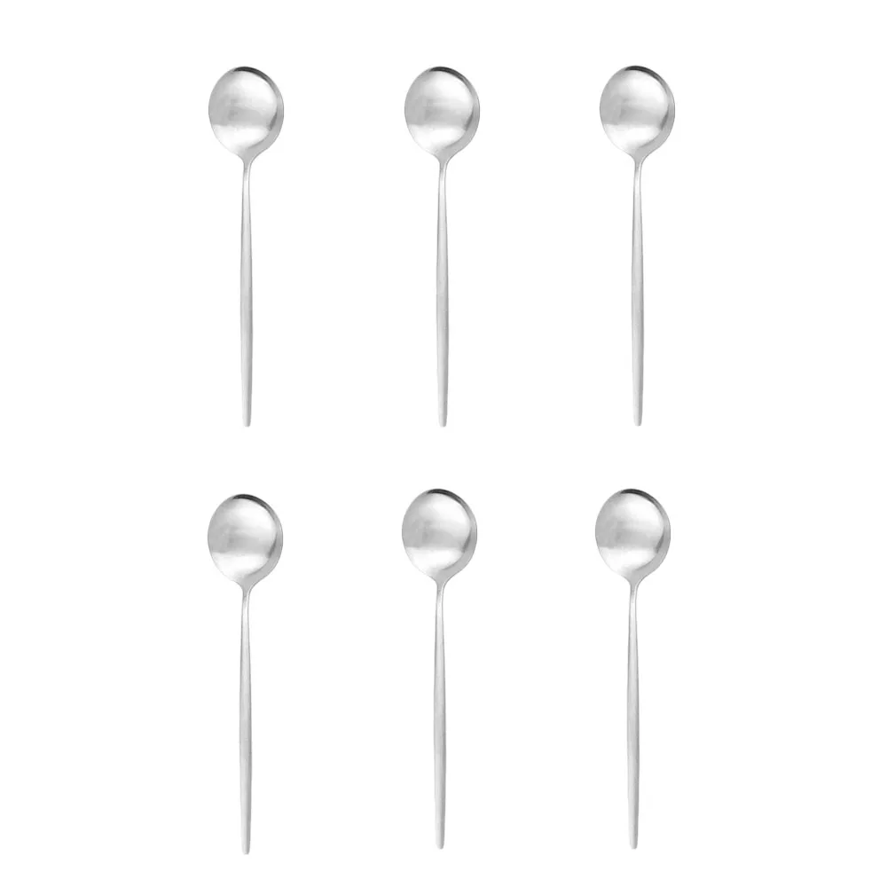 Ice CERAM Cucchiaino Acciaio INOX Per Caffè E Tè - Posate Eleganti Per Zucchero, Dessert E Gelato, Lunghezza 9 Cm, Design Liscio E Professionale - 4
