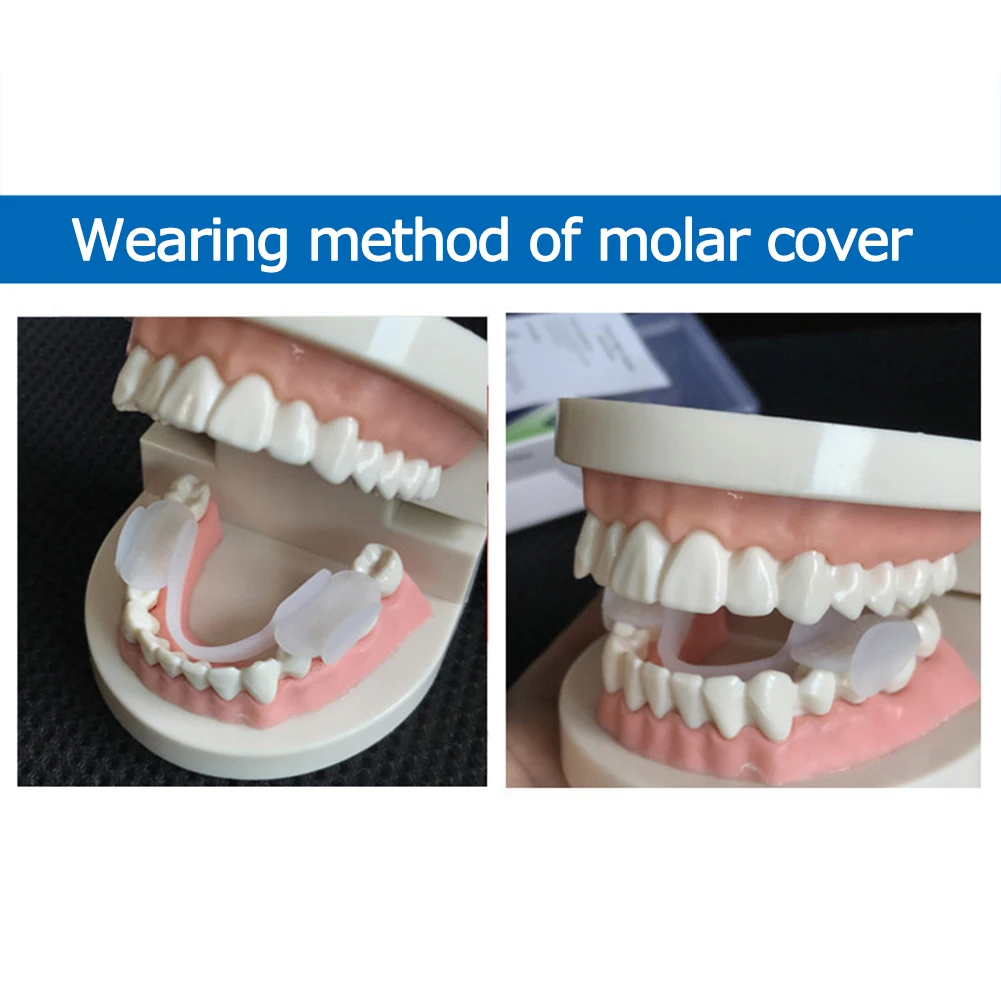 2Pcs Silicone Teeth Mat Universal Teeth Splint Protector Anti-wear Silicone Tooth Pad for Grinding Clenching Teeth at Night