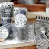 JIANWU 50mm*200cm Nostalgia Monologue Series Vintage English Text Material Collage PET Tape Creative DIY Journal  Stationery 4