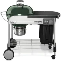 Performer Deluxe Charcoal Grill, 22-Inch, Touch-N-Go Gas Ignition System, Green 1