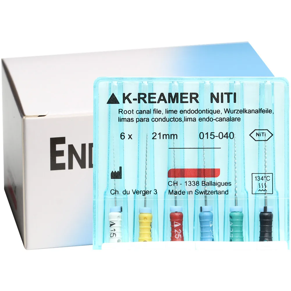 10 Packs Dental K-REAMERS NITIFLEX FILE 21/25mm 15-40 NiTi Flexible Endo Root Canal Files Hand Use Endodontic Dentistry Products 5