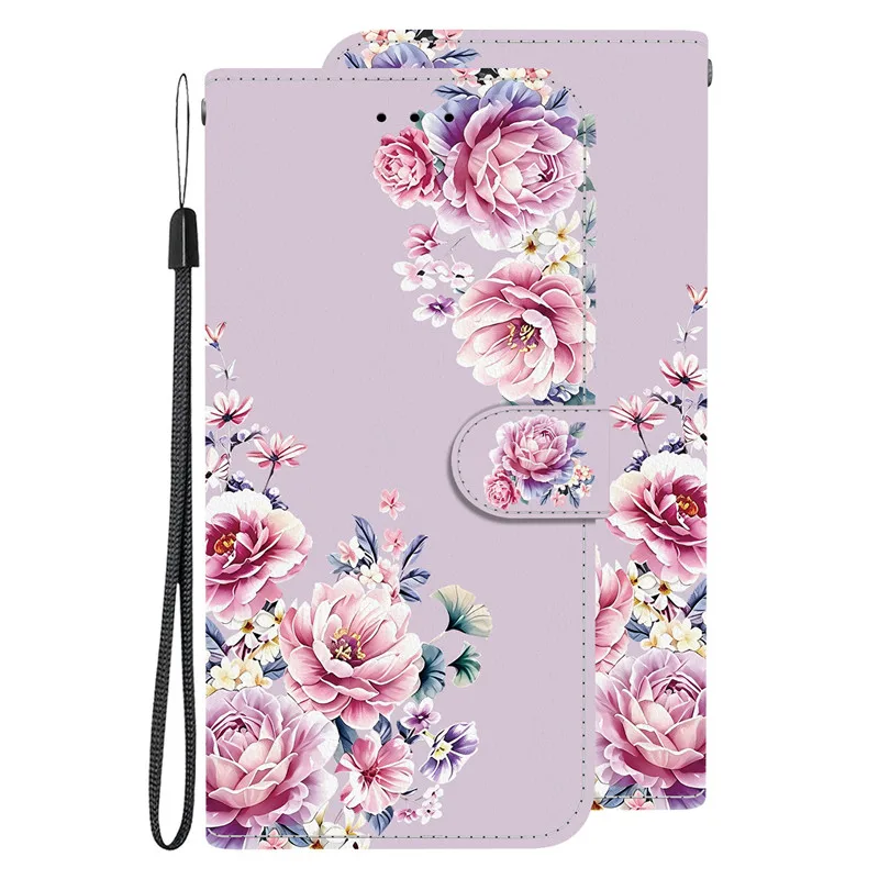 Elegant Floral Leather Wallet Phone Case - Premium Flip Cover
